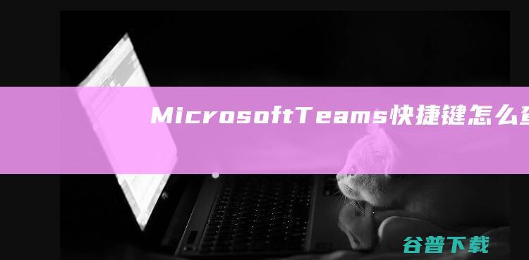 MicrosoftTeams快捷键怎么查看-MicrosoftTeams怎么使用快捷键