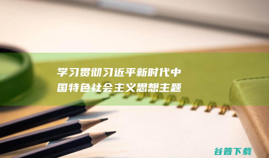 学习贯彻习近平新时代中国特色社会主义思想主题教育