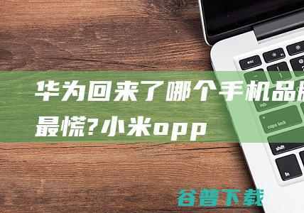 华为回来了，哪个手机品牌最慌?|小米|oppo|手机市场|华为手机|vivo|智能手机