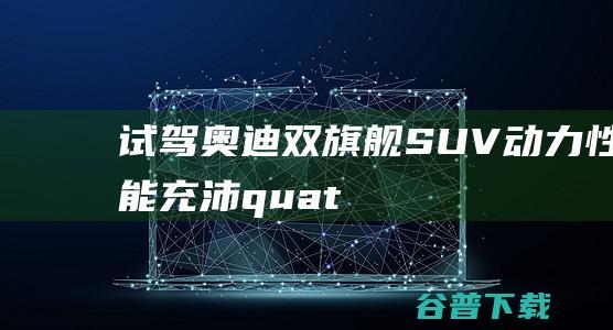 试驾奥迪双旗舰SUV动力性能充沛quat