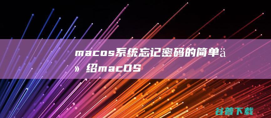 macos系统忘记密码的简单介绍-macOS