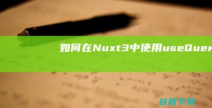 如何在Nuxt3中使用useQuery()作为API路由参数？