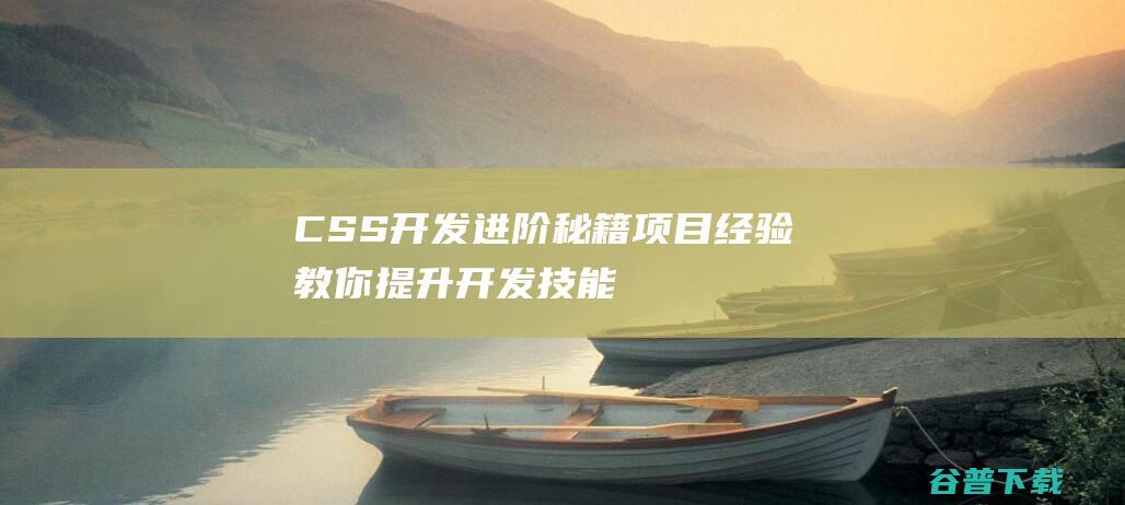 CSS开发进阶秘籍项目经验教你提升开发技能