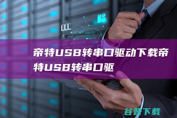 帝特USB转串口驱动下载-帝特USB转串口驱动v1.0官方安装版