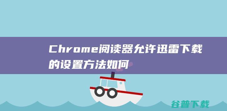 Chrome器允许迅雷的设置方法