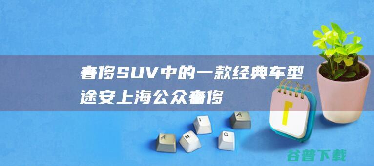 奢侈SUV中的一款经典车型 途安 上海公众 (奢侈车型)