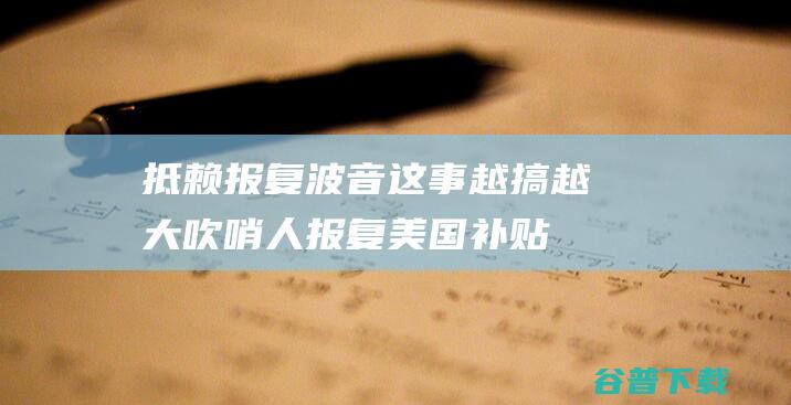 抵赖报复 波音这事越搞越大 吹哨人 (报复美国补贴波音)