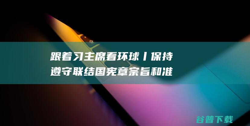 跟着习主席看环球丨保持遵守联结国宪章宗旨和准绳