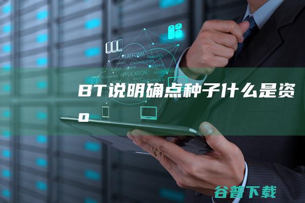 BT 说明确点！ 种子 什么是资源