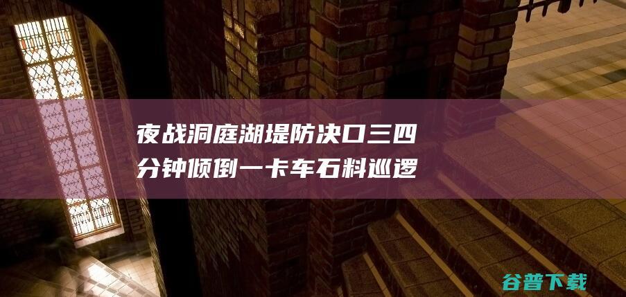 夜战洞庭湖堤防决口三四分钟倾倒一卡车石料巡逻