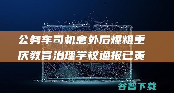 公务车司机意外后爆粗 重庆教育治理学校通报 已责令复职 (公务车司机意思)