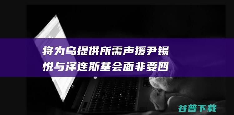 将为乌提供所需声援 尹锡悦与泽连斯基会面 非要四处抚慰抗争 韩总统府称 韩网友不满