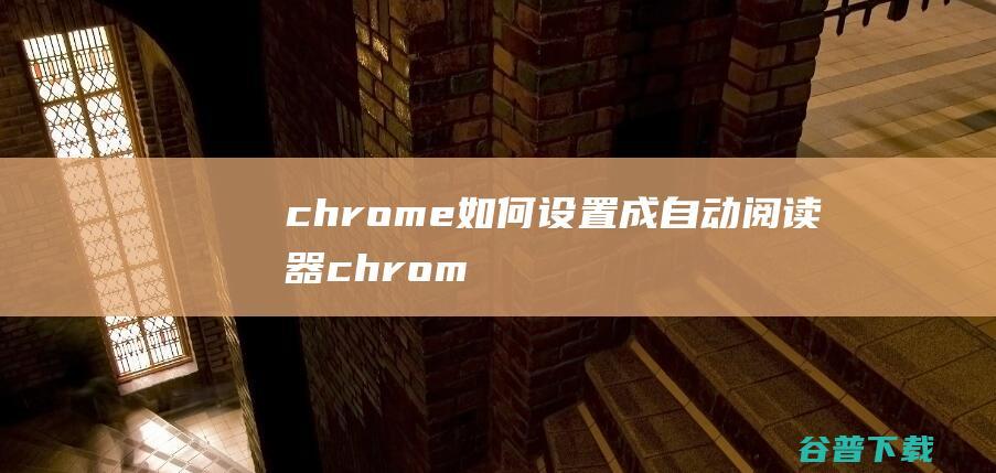 chrome如何设置成自动阅读器 (chrome浏览器)