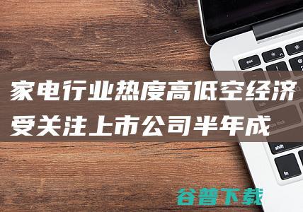 家电行业热度高、低空经济受关注上市公司半年成绩单来了|家用电器|旧换新