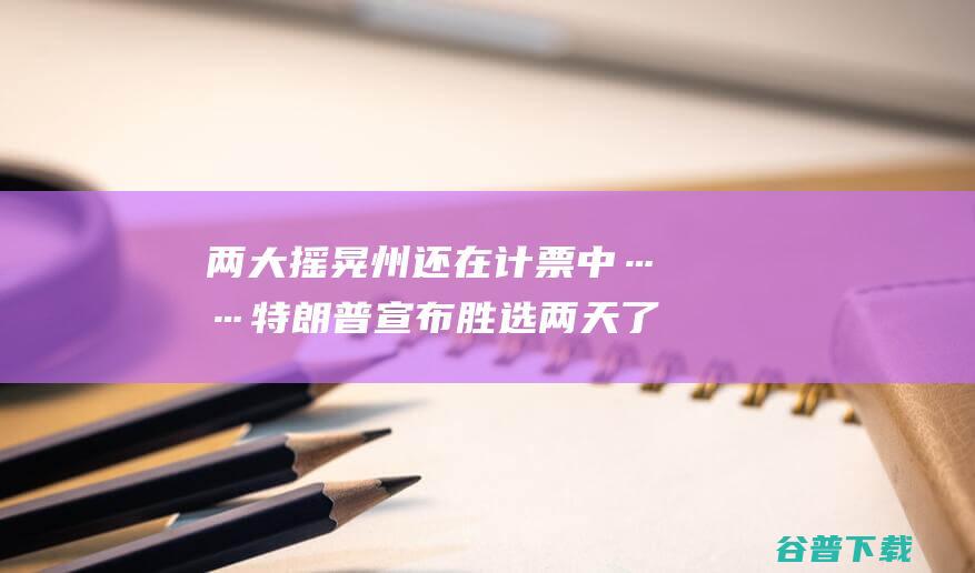 两大摇晃州还在计票中…… 特朗普宣布胜选两天了 (2020年六大摇摆州)