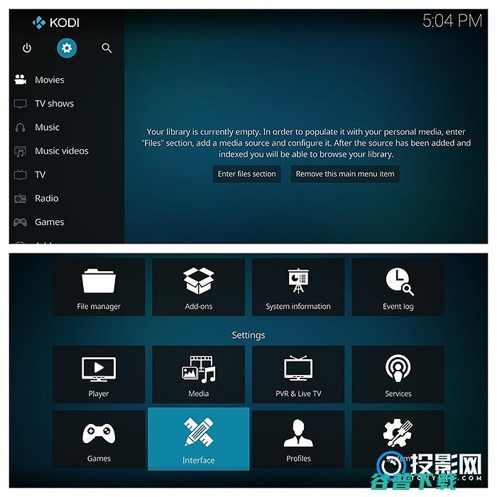 投影仪如何安装kodi播放器并设置中文界面极