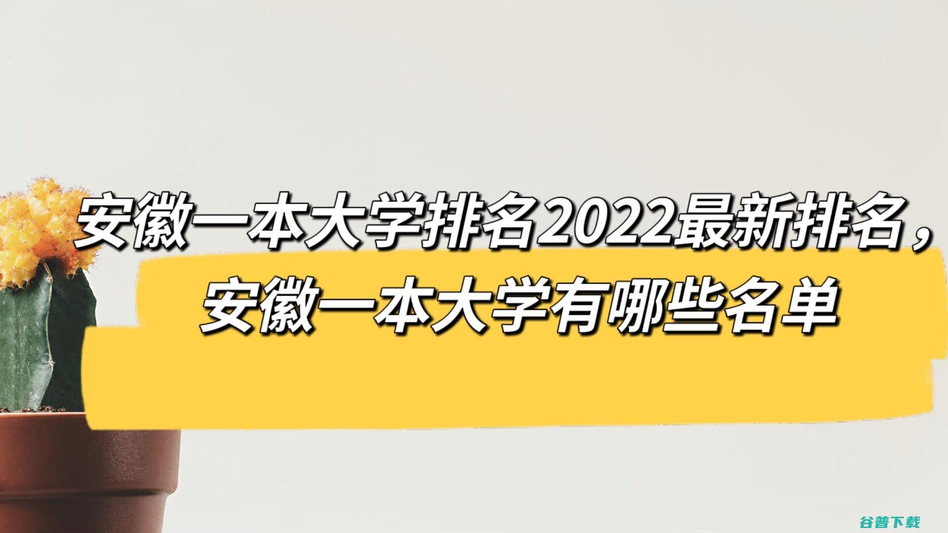 安徽10所一本大学