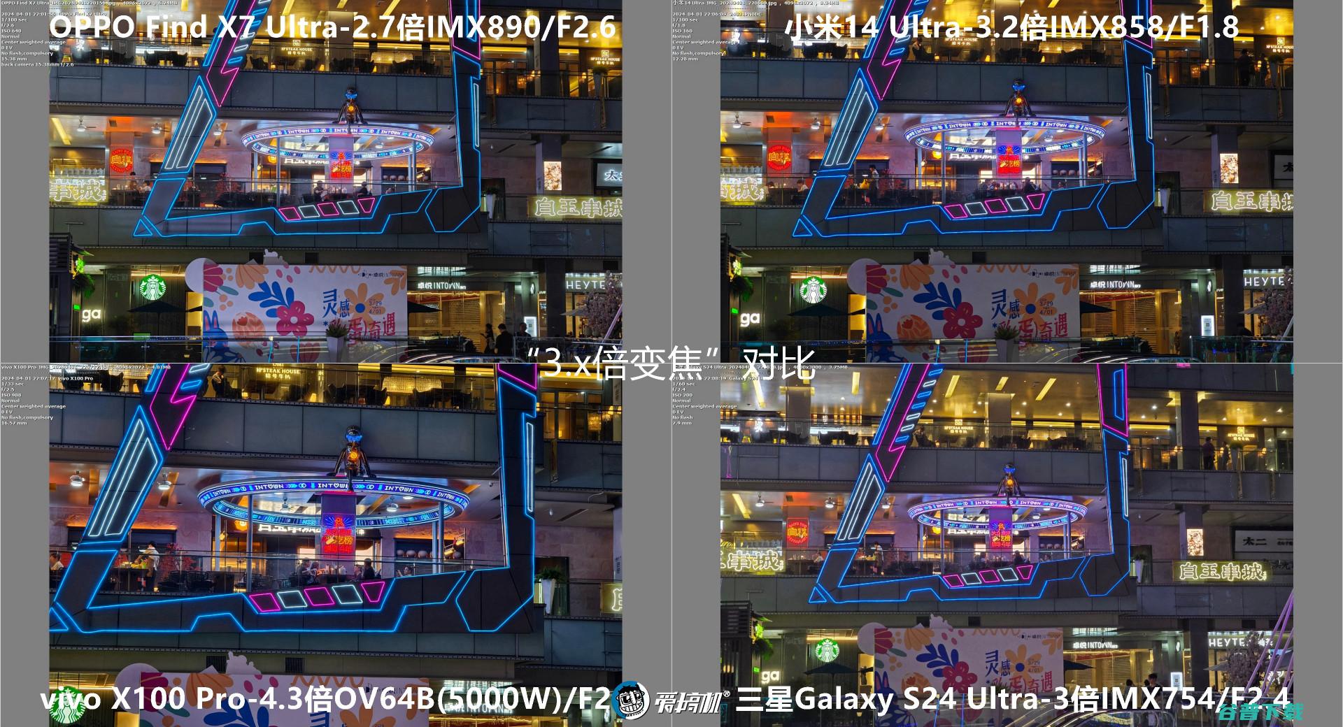 机皇对决，小米14 Ultra、Find X7 Ultra、三星S24 Ultra、vivo X100 Pro对比