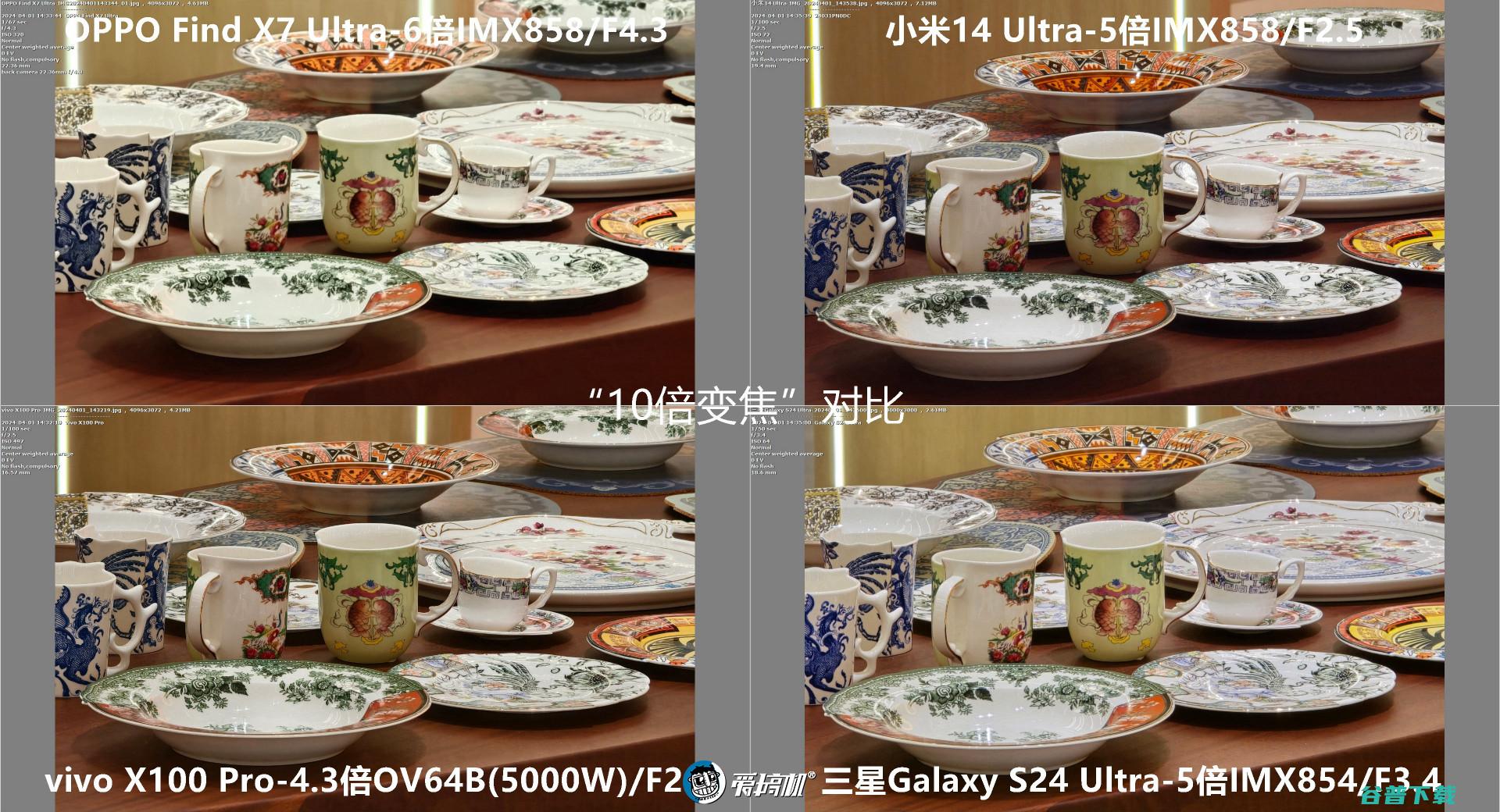 机皇对决，小米14 Ultra、Find X7 Ultra、三星S24 Ultra、vivo X100 Pro对比