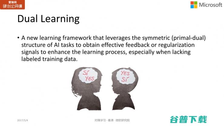 微软亚洲研究院秦涛：对偶学习的对称之美 | 雷锋网公开课总结