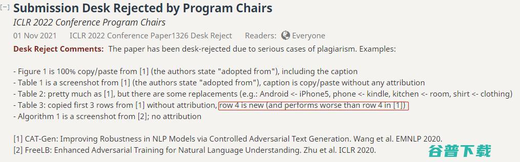 ICLR 2022出现抄袭论文 | reddit 网友热议：迷惑行为？