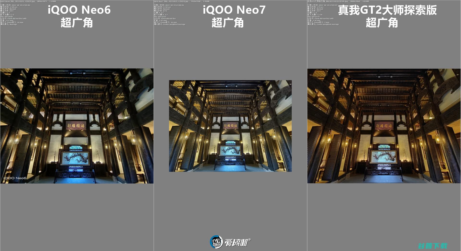 简单拍照对比：iQOO Neo7对Neo6、真我GT2大师探索版