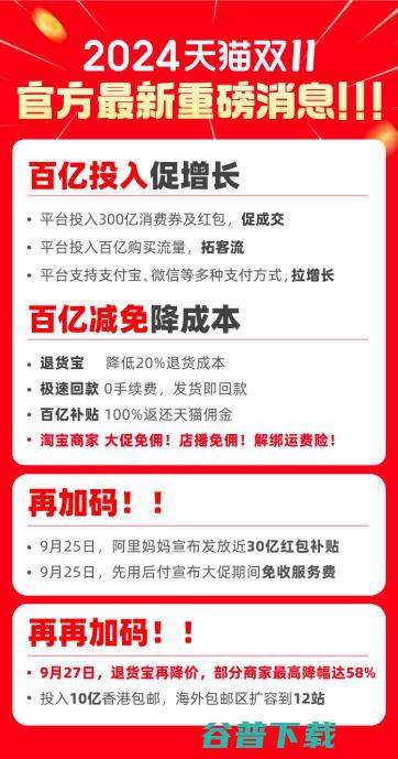 百亿投入继续加码！天猫双11期间“退货宝”再再降价，最高降幅达58%