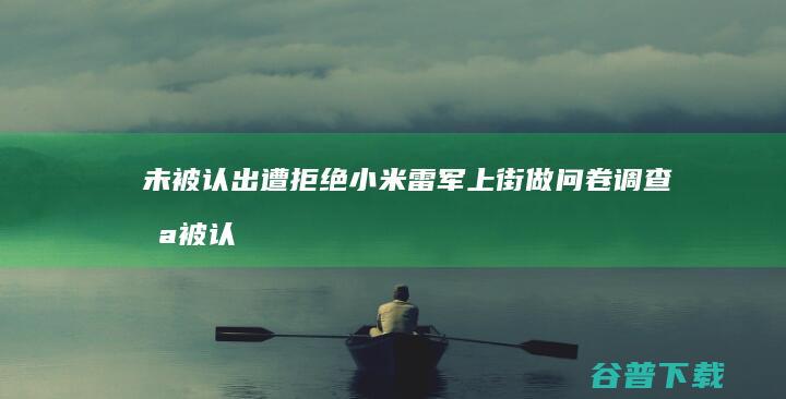 未被认出遭拒绝 小米雷军上街做问卷调查 (未被认出遭拒什么意思)